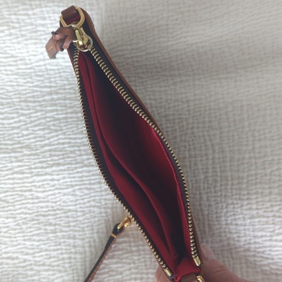 Brown Leather Wristlet Dooney & Burke EUC - Picture 4 of 6